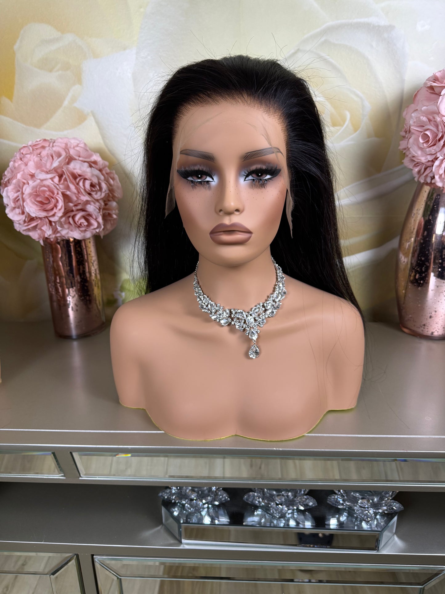 Straight lace-front-wig