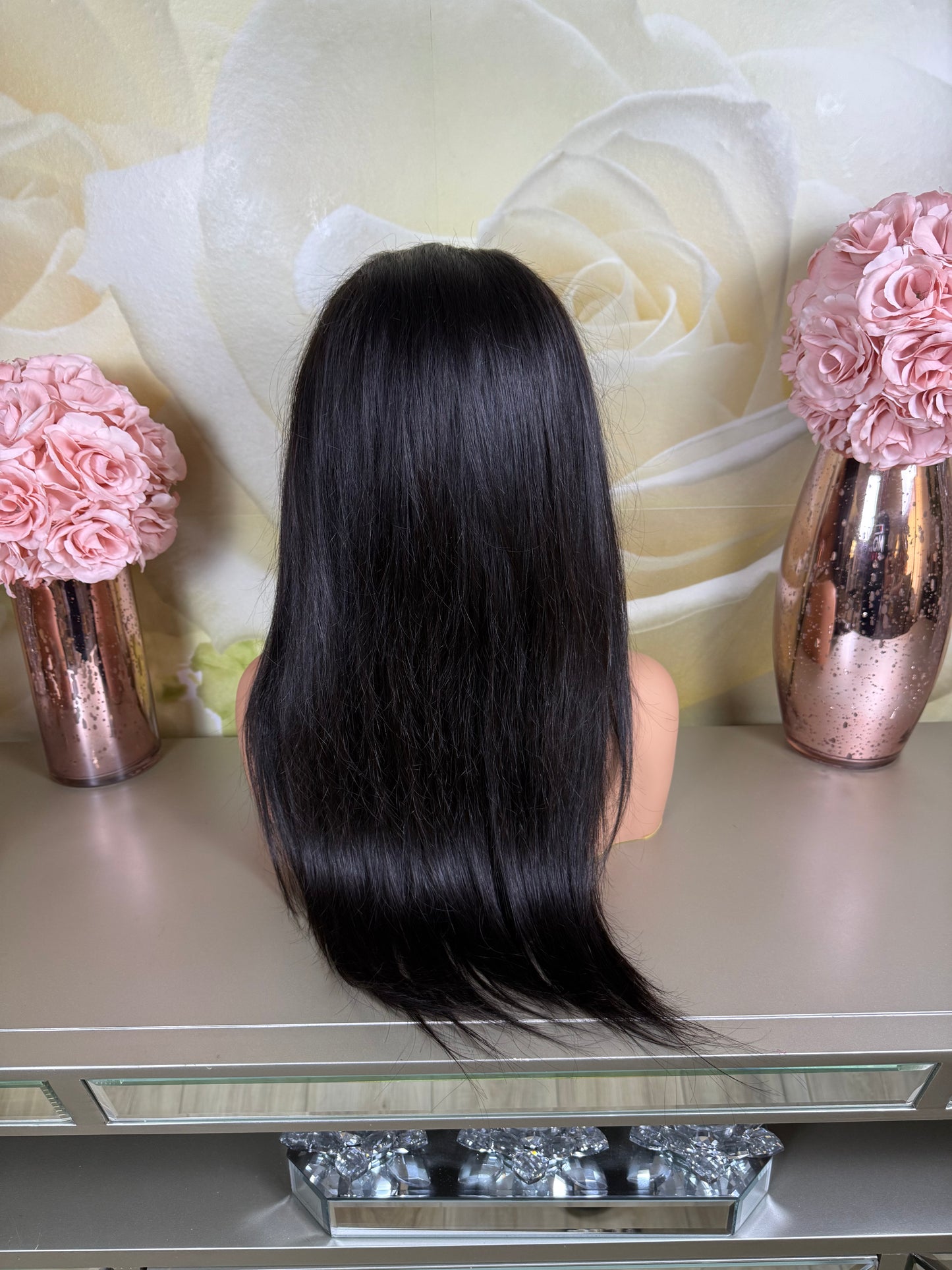Straight lace-front-wig
