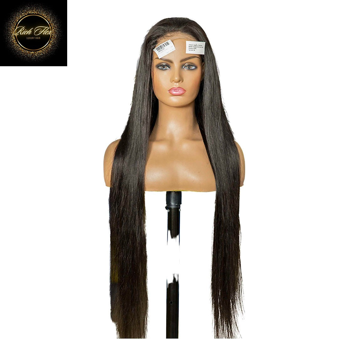 Straight lace-front-wig